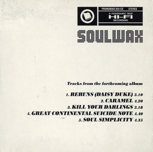 Soulwax : Tracks From The Forthcoming Album (CD, Promo, Smplr)