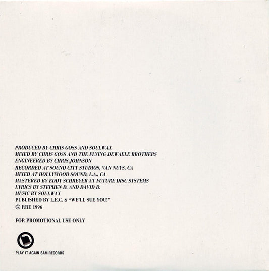 Soulwax : Tracks From The Forthcoming Album (CD, Promo, Smplr)