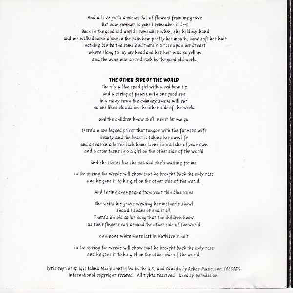 Tom Waits : Night On Earth (Original Soundtrack Recording) (CD, Album, RE)