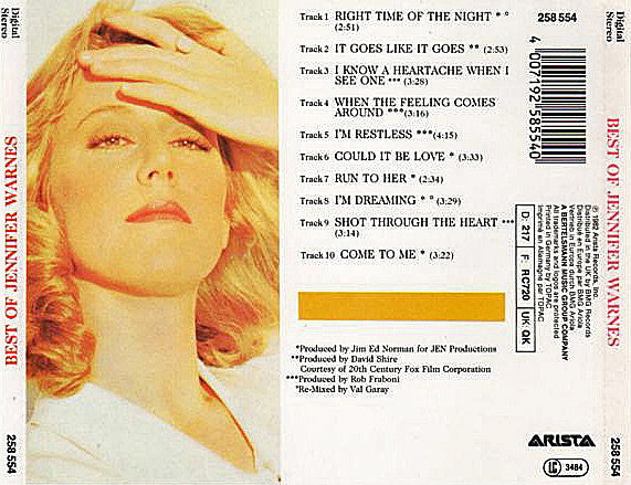 Jennifer Warnes : Best Of Jennifer Warnes (CD, Comp)