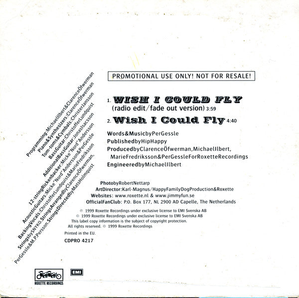Roxette : Wish I Could Fly (CD, Single, Promo, Car)