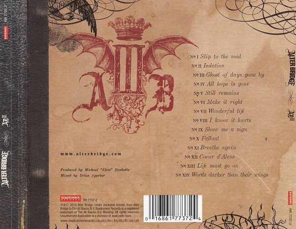 Alter Bridge : AB III (CD, Album)