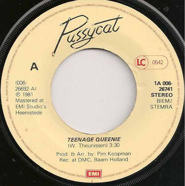 Pussycat (2) : Teenage Queenie (7", Single)