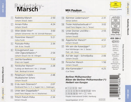 Berliner Philharmoniker, Herbert von Karajan : Radetzky-Marsch (Mit Pauken & Trompeten) (CD, Comp)