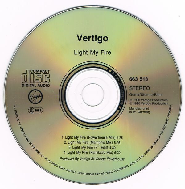 Vertigo (27) : Light My Fire (CD, Maxi)