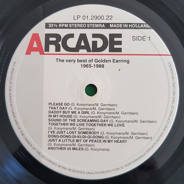 Golden Earring : The Very Best Of 1965 - 1988 (2xLP, Comp)