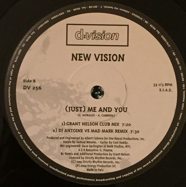 New Vision : (Just) Me And You (12")