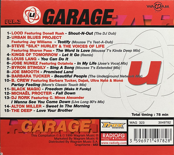 Various : Underground Music Collection Vol. 3 - Garage (CD, Comp, Dig)