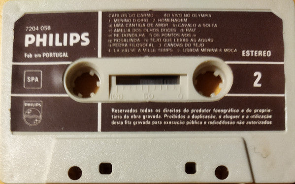 Carlos Do Carmo : Ao Vivo No Olympia (Cass, Album)