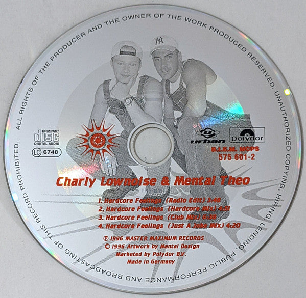 Charly Lownoise & Mental Theo : Hardcore Feelings (CD, Maxi)