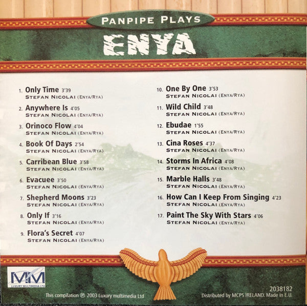 Stefan Nicolai (2) : Panpipe Plays Enya (CD, Album)