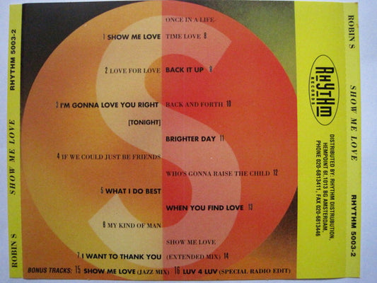 Robin S. : Show Me Love (CD, Album)