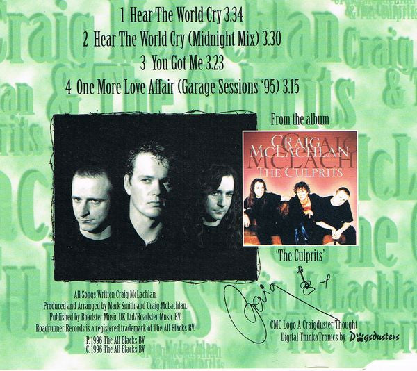 Craig McLachlan And The Culprits : Hear The World Cry (CD, Maxi)