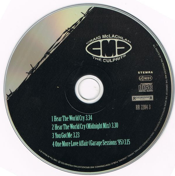 Craig McLachlan And The Culprits : Hear The World Cry (CD, Maxi)