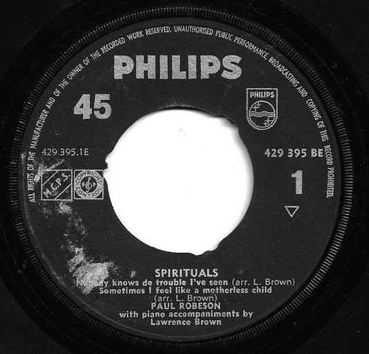 Paul Robeson : Spirituals (7", EP)