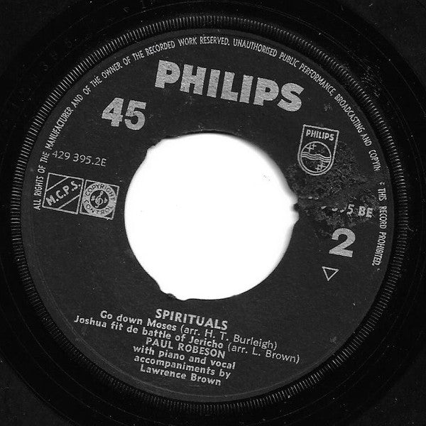 Paul Robeson : Spirituals (7", EP)