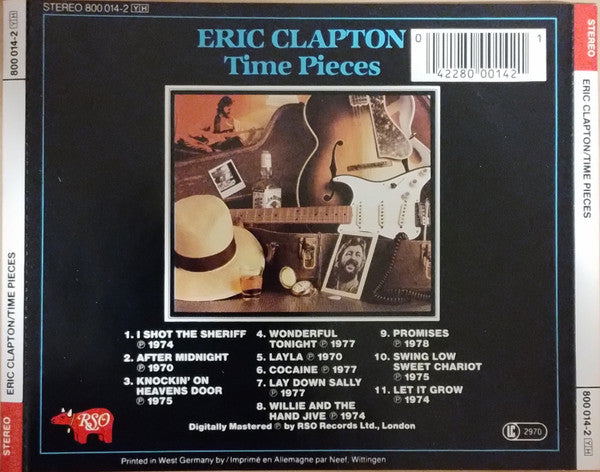 Eric Clapton : Time Pieces (The Best Of Eric Clapton) (CD, Comp)