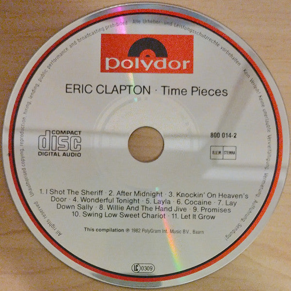 Eric Clapton : Time Pieces (The Best Of Eric Clapton) (CD, Comp)