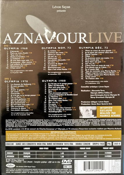 Charles Aznavour : Live Olympia 68/72/78/80 (2xDVD-V, Comp, RE)