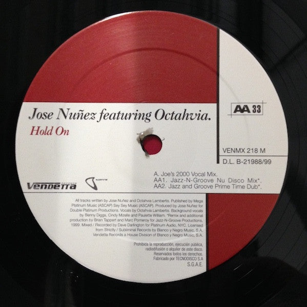 Jose Nuñez Featuring Octavia Lambertis : Hold On (12")