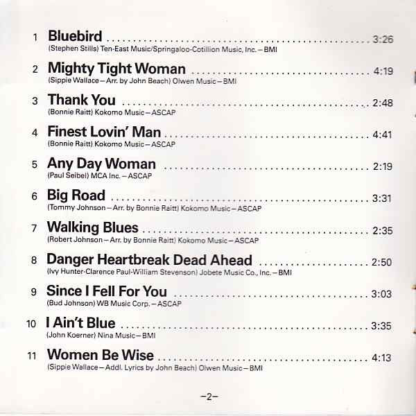 Bonnie Raitt : Bonnie Raitt (CD, Album, RE)