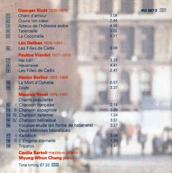 Cecilia Bartoli, Myung-Whun Chung : Chant D'Amour - Mélodies Françaises (CD, Album, PMD)