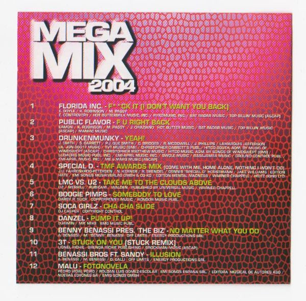 Various : Megamix 2004 (CD, Mixed)