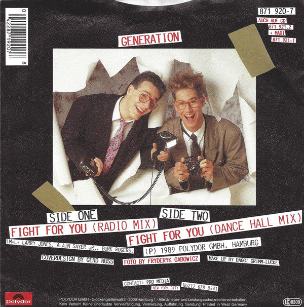 Generation (6) : Fight For You (7", Single)