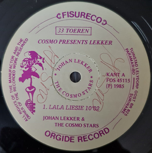 Johan Lekker & Cosmo Stars : Cosje Presents Lekker (12")