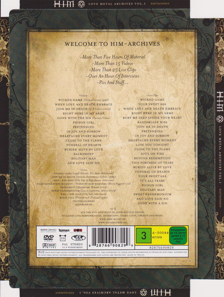 HIM (2) : Love Metal Archives Vol. 1 (DVD-V, PAL)