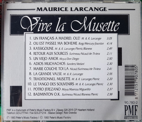Maurice Larcange : Vive La Musette (CD, Album)