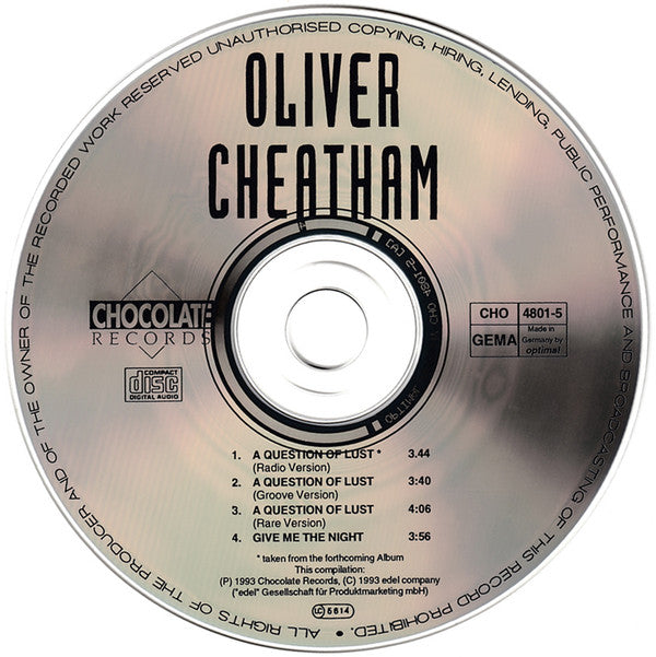 Oliver Cheatham : A Question Of Lust (CD, Maxi)