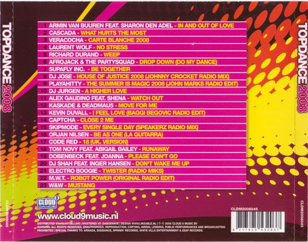 Various : Topdance 2008 (CD, Comp)