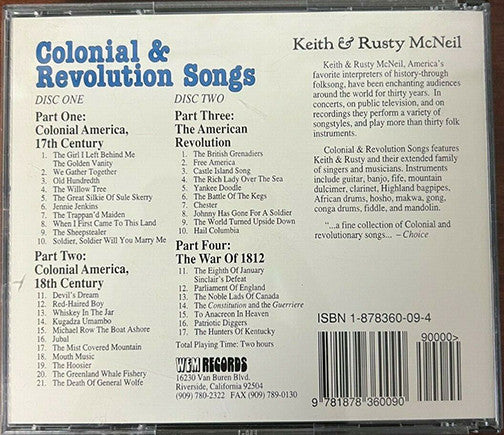 Keith and Rusty McNeil : Colonial & Revolution Songs (2xCD)