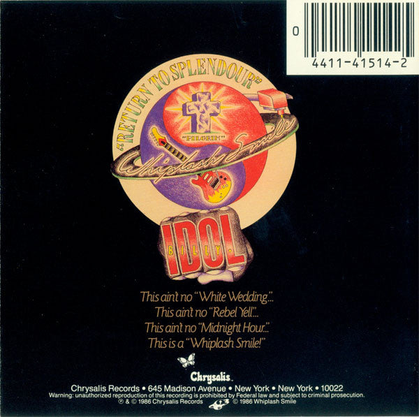 Billy Idol : Whiplash Smile (CD, Album)