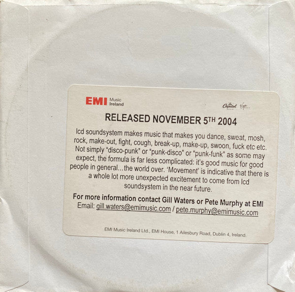 LCD Soundsystem : Movement (CD, Single, Promo)