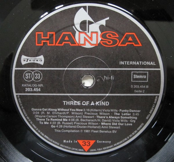 Amii Stewart / Viola Wills / Precious Wilson : Three Of A Kind (LP, Comp)