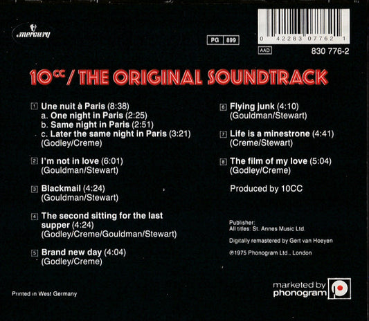 10cc : The Original Soundtrack (CD, Album, RE)