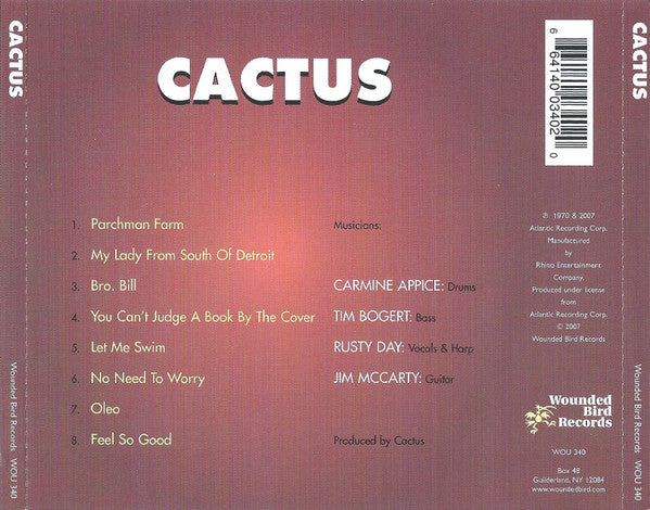 Cactus (3) : Cactus (CD, Album, RE)