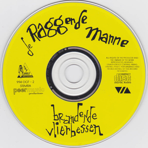 De Raggende Manne : Brandende Vlierbessen (CD, Album)