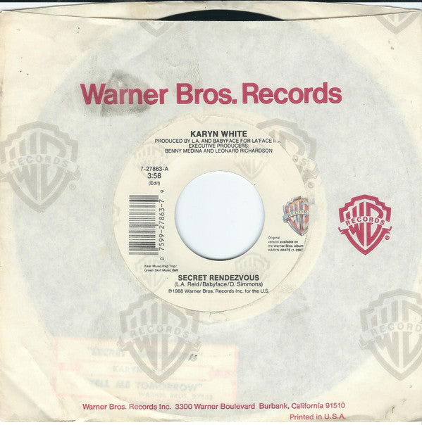 Karyn White : Secret Rendezvous (7")