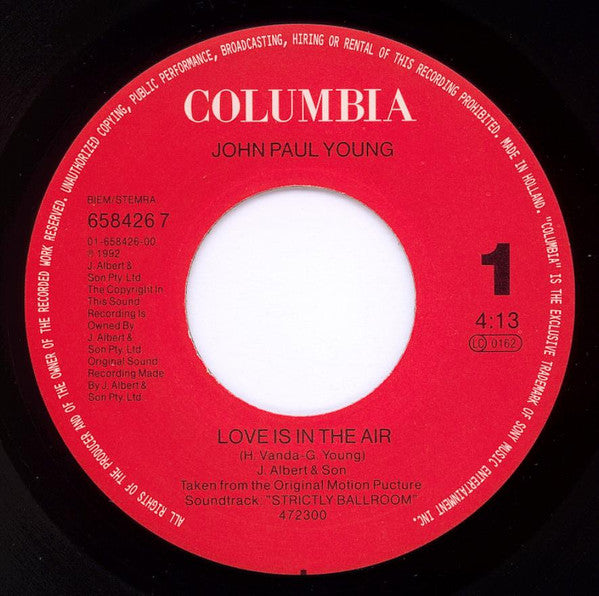 John Paul Young : Love Is In The Air (Ballroom Mix) (7")