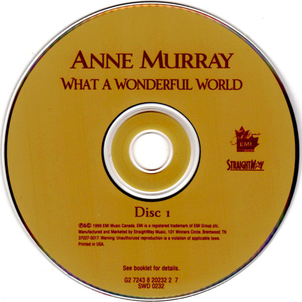 Anne Murray : What A Wonderful World - 26 Inspirational Classics (2xCD, Album)