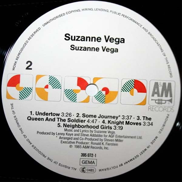 Suzanne Vega : Suzanne Vega (LP, Album, Lig)