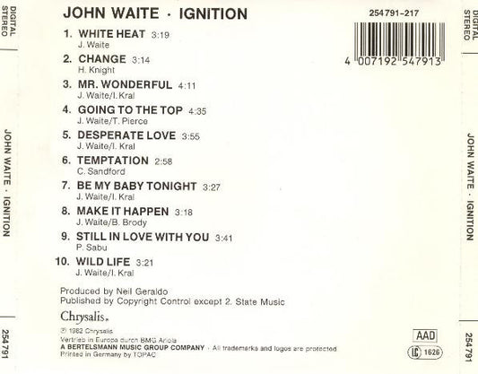 John Waite : Ignition (CD, Album, RE)