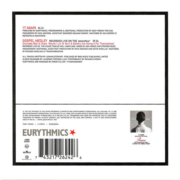 Eurythmics : 17 Again (CD, Single, Car)