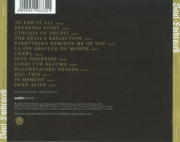 Soul Embraced : Dead Alive (CD, Album)