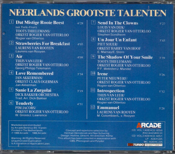 Various : Neerlands Grootste Talenten - 12 Romantische Meesterwerken Volume 1 (CD, Comp)