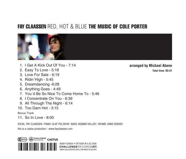 Fay Claassen : Red, Hot & Blue: The Music Of Cole Porter (CD, Album)