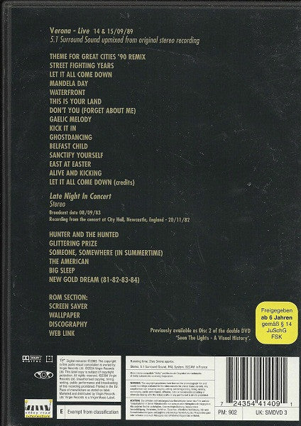 Simple Minds : Seen The Lights Live In Verona (DVD-V, RM, PAL)